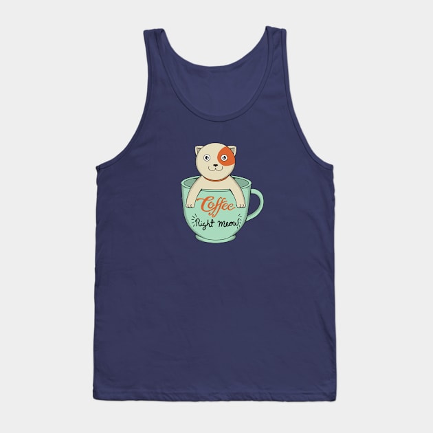 Coffee Right Meow Tank Top by coffeeman